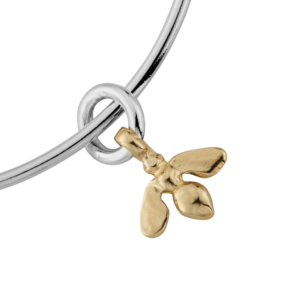 Silver & Gold Mini Honey Bee Bangle