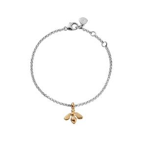 Silver & Gold Mini Honey Bee Chain Bracelet