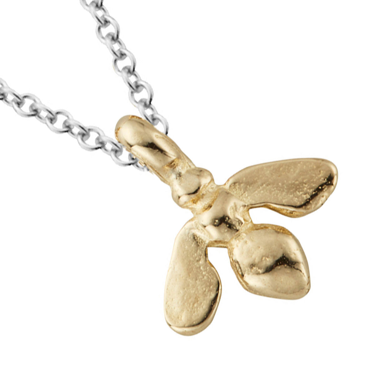 Silver & Gold Mini Honey Bee Necklace