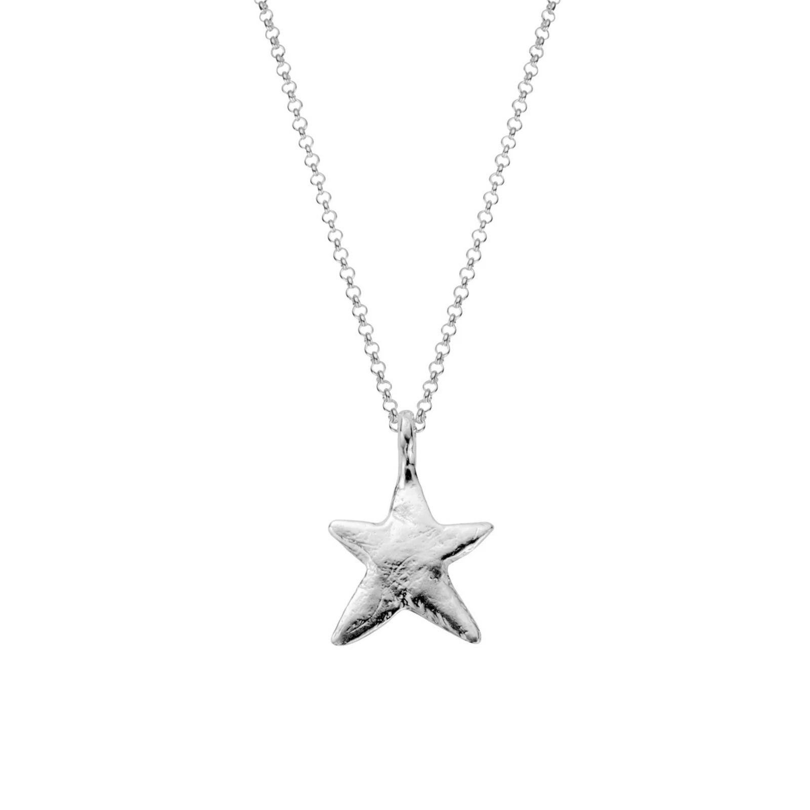 Silver Midi Star Necklace