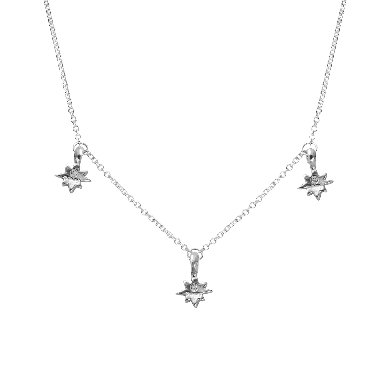Silver Trio Baby North Star Necklace