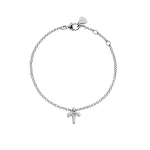 Silver Mini Aries Horoscope Chain Bracelet