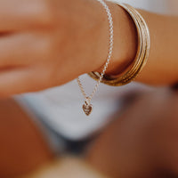 Silver Baby Heart Chain Bracelet