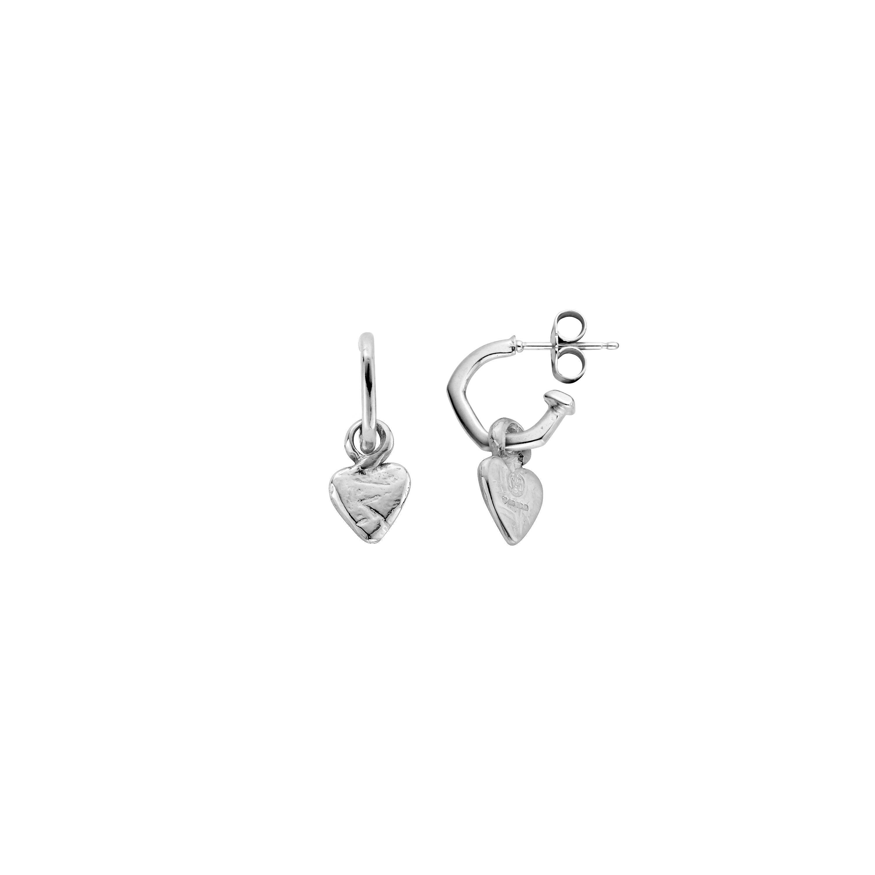 Silver Tiny Cupid Hoop Earrings