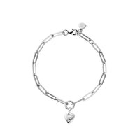 Silver Baby Heart Trace Chain Bracelet