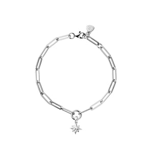 Silver Baby North Star Trace Chain Bracelet