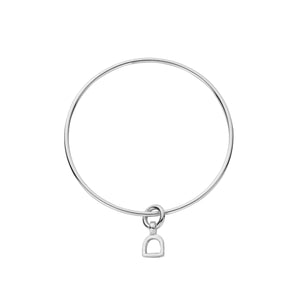 Silver Baby Stirrup Bangle