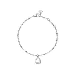 Silver Baby Stirrup Chain Bracelet