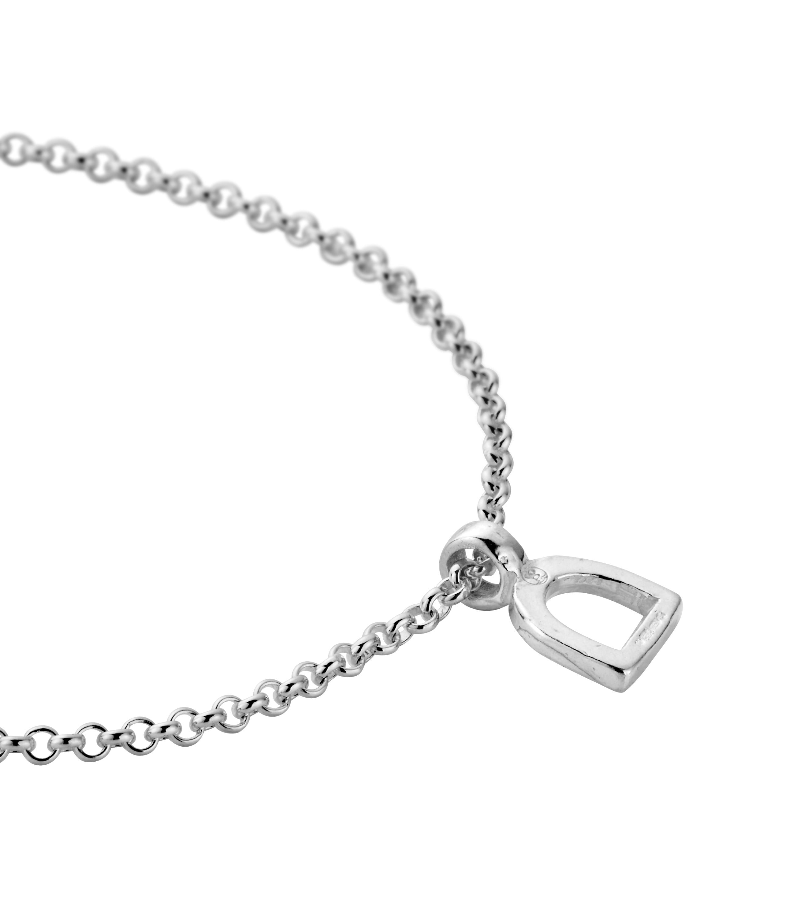Silver Baby Stirrup Chain Bracelet