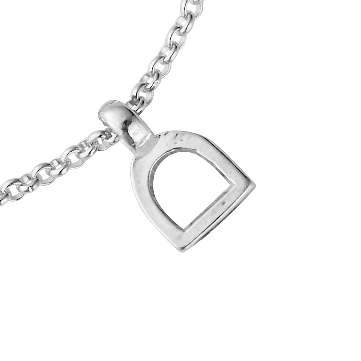 Silver Baby Stirrup Chain Bracelet