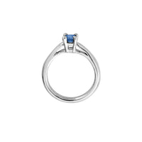 Silver Blue Sapphire Signature Claw Ring