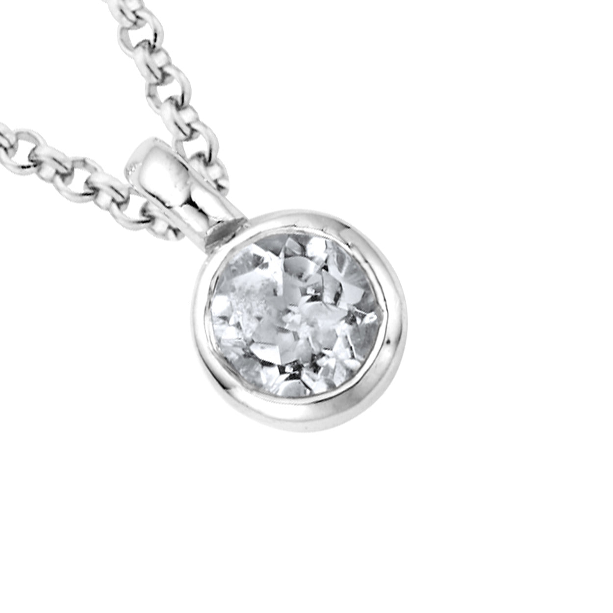 Silver Clear Quartz Baby Treasure Necklace