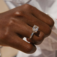 Silver Clear Quartz Claw Ring