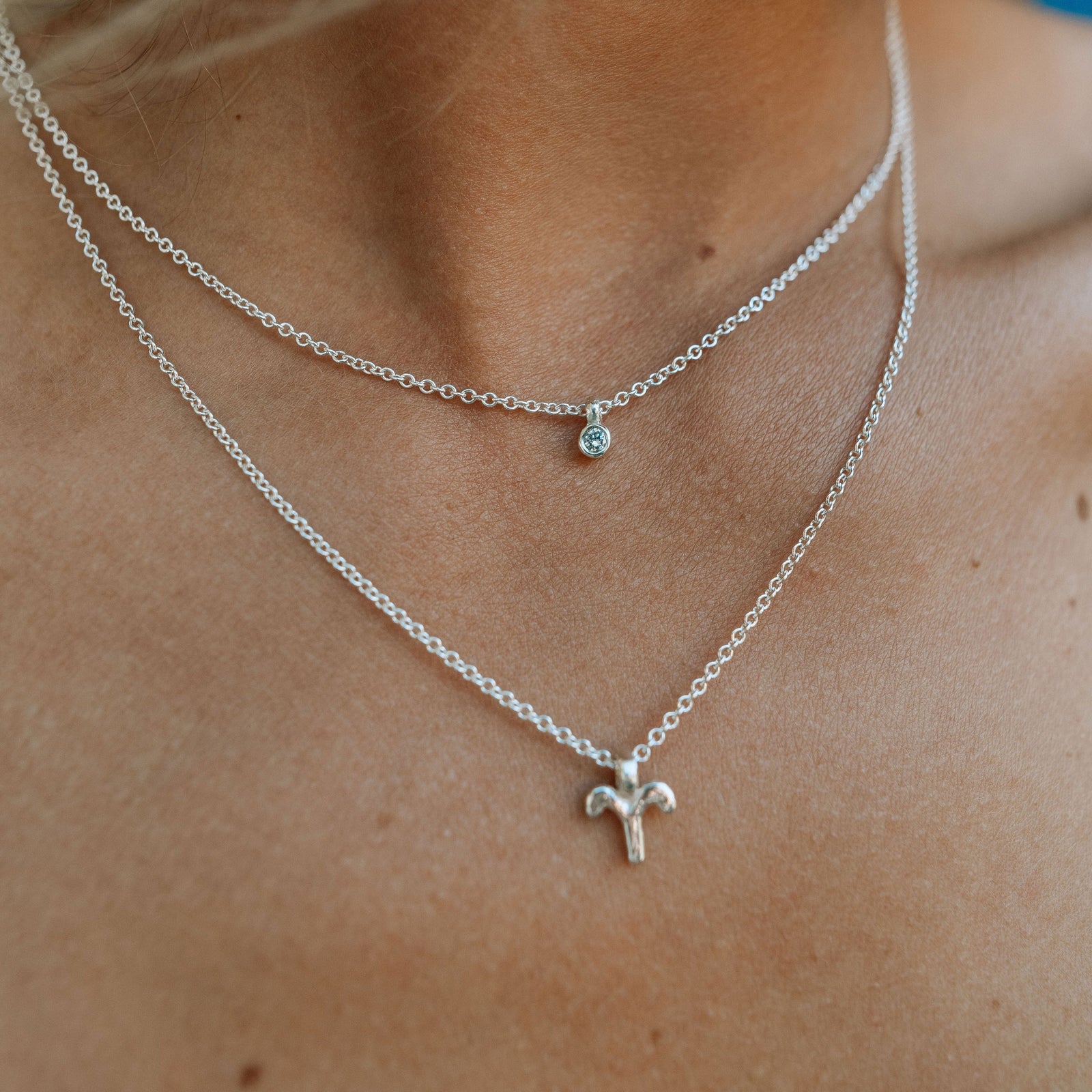 Silver Mini Diamond Necklace