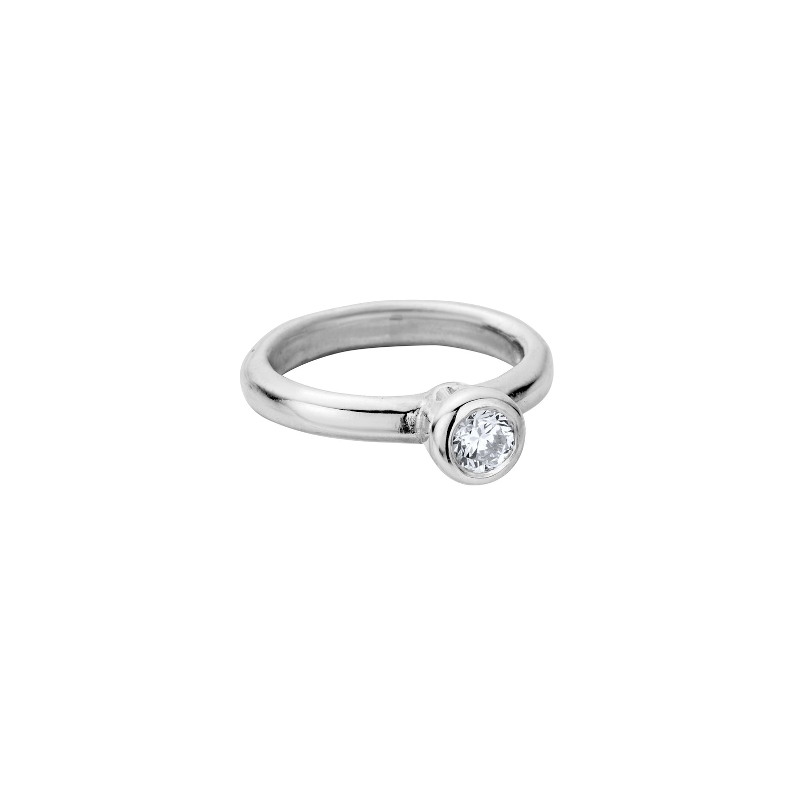 Silver Diamond Signature Engagement Ring