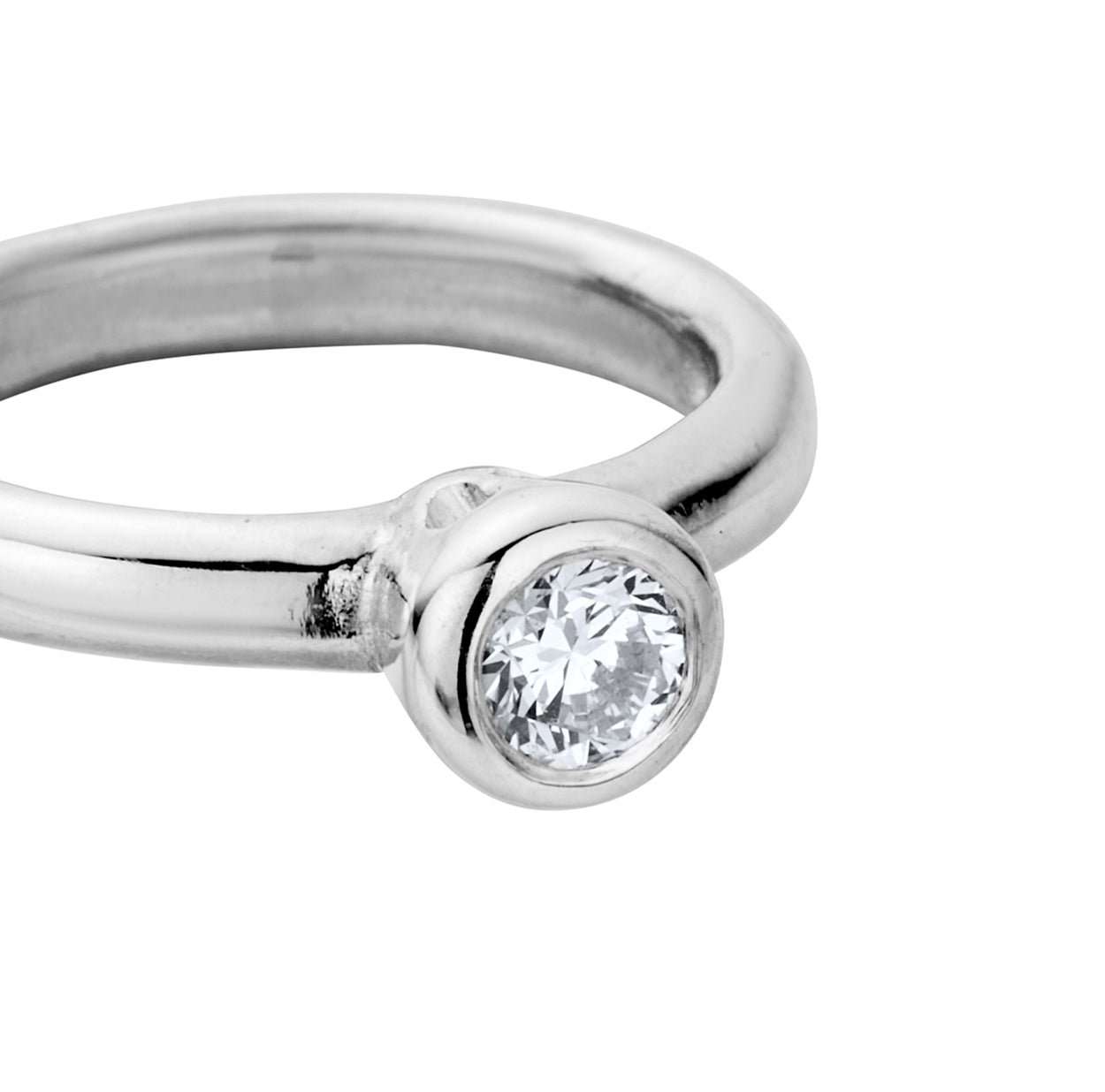 Silver Diamond Signature Engagement Ring