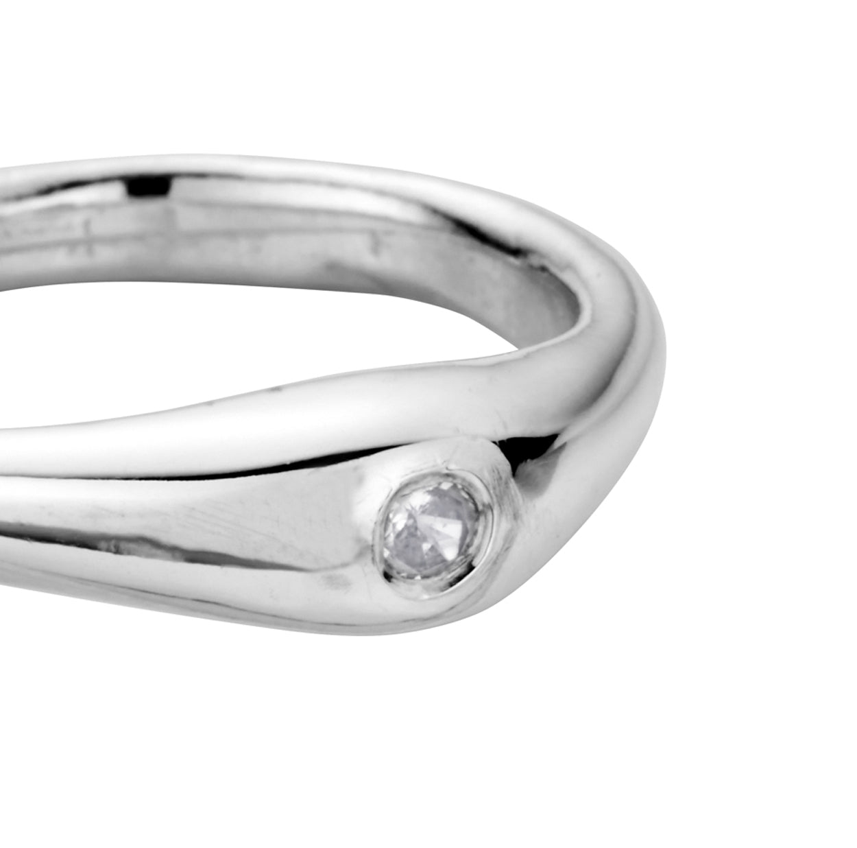 Silver Diamond Stack Ring