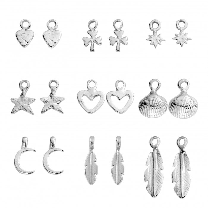 Silver Maxi Cupid Hoop Earrings