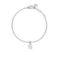 Silver Alphabet Chain Bracelet