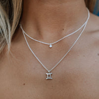 Silver Mini Gemini Horoscope Necklace