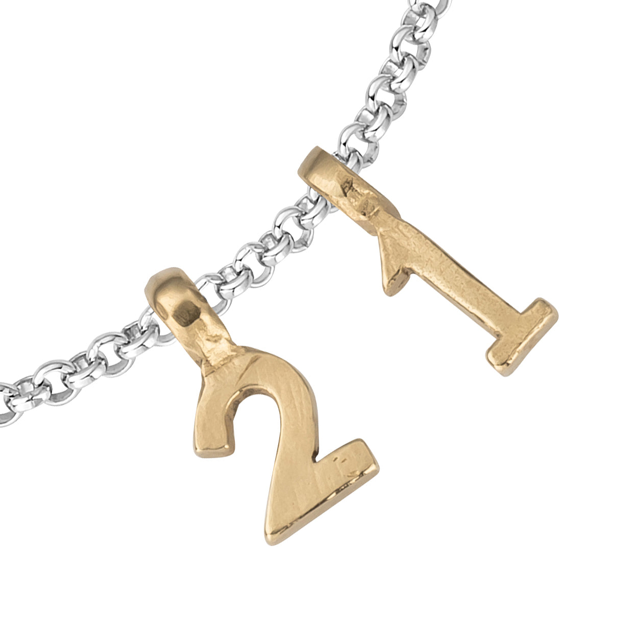 Silver & Gold Alphabet Chain Bracelet