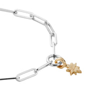 Silver & Gold Baby North Star Trace Chain Bracelet