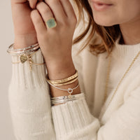 Silver & Gold Baby North Star Bangle