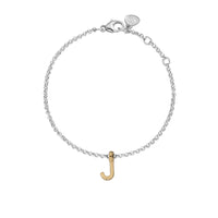 Silver & Gold Alphabet Chain Bracelet