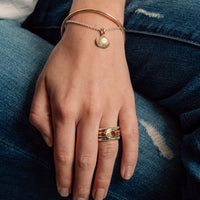 Silver & Gold Mini Shell Chain Bracelet