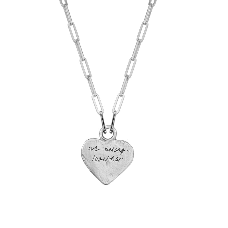 Silver Keeper's Heart Trace Chain Necklace