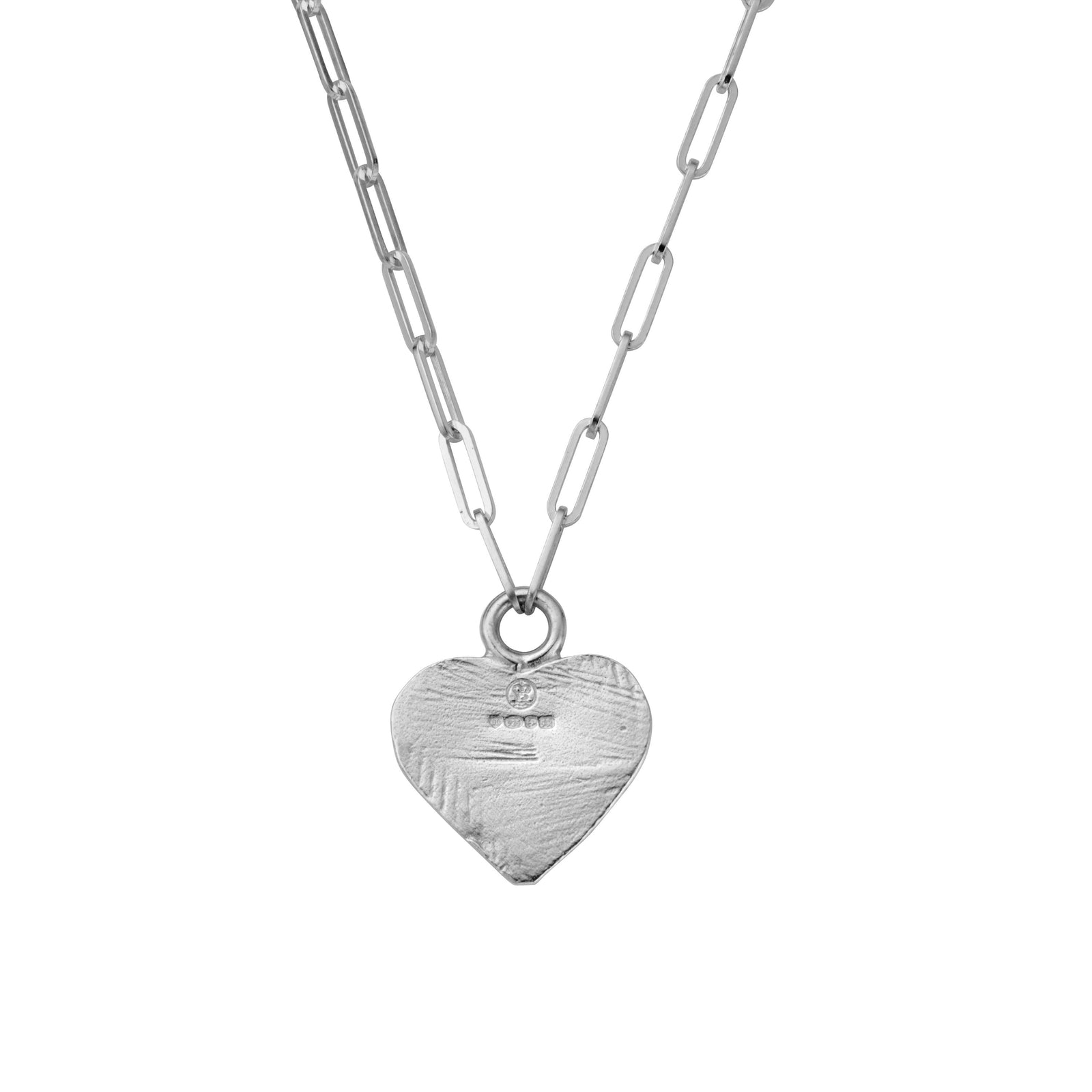 Silver Keeper's Heart Trace Chain Necklace