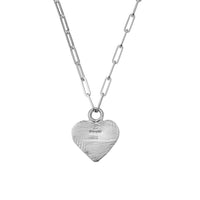 Silver Keeper's Heart Trace Chain Necklace