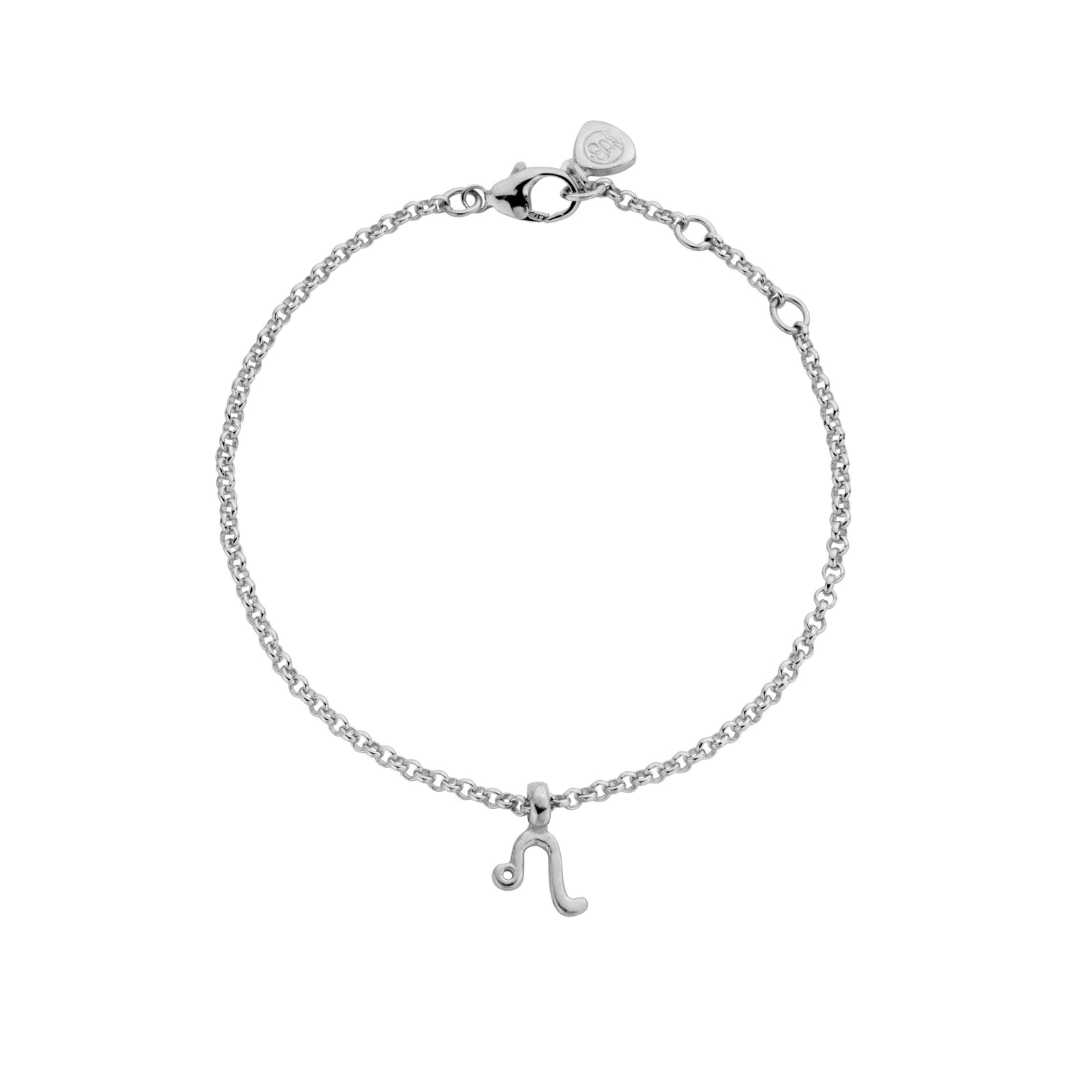 Silver Mini Leo Horoscope Chain Bracelet