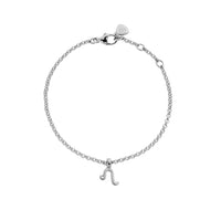 Silver Mini Leo Horoscope Chain Bracelet