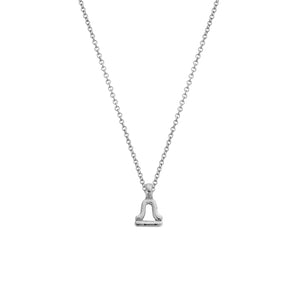 Silver Mini Libra Horoscope Necklace