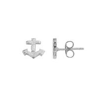 Silver Little Anchor Ear Charm Set