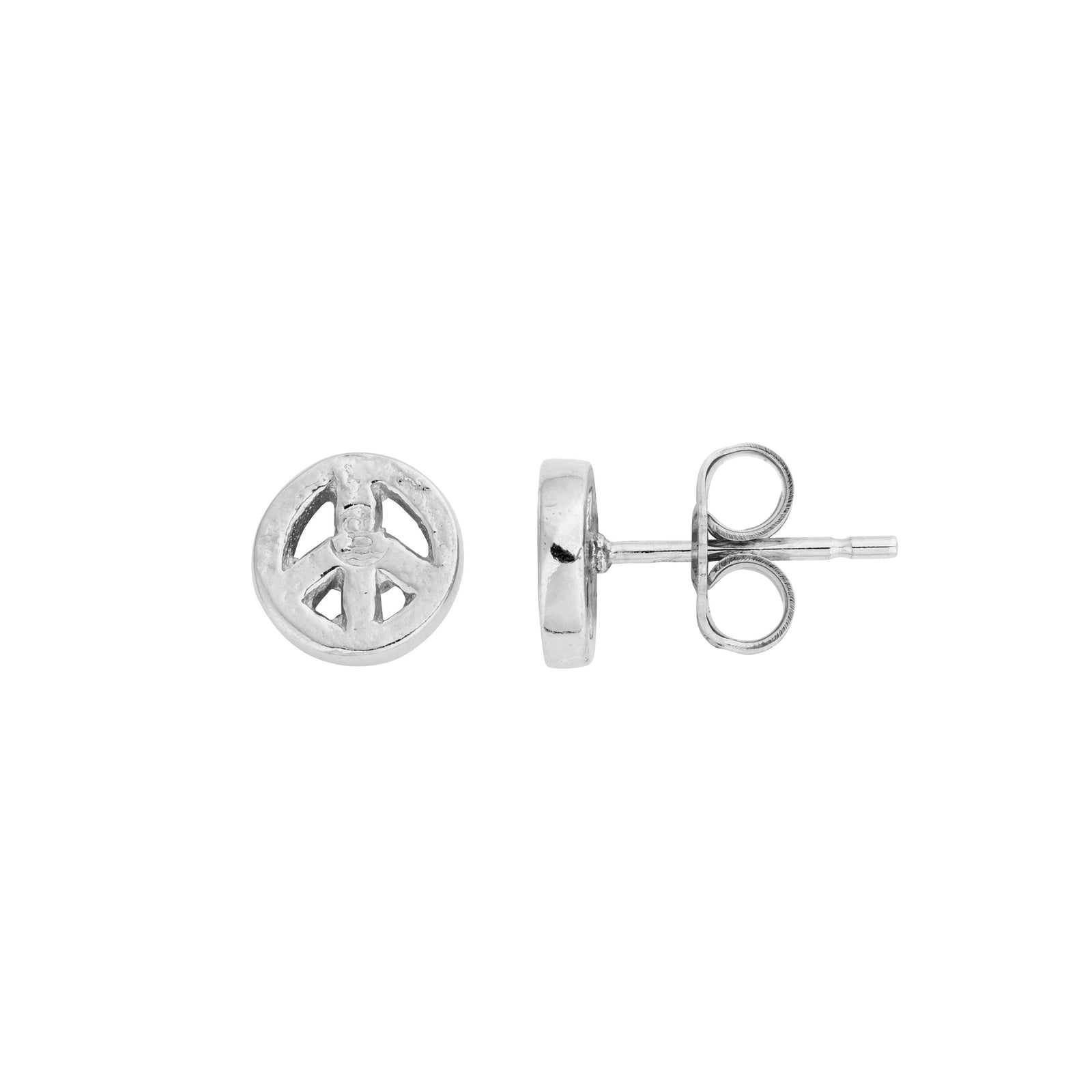 Silver Little Peace Ear Stud