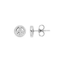 Silver Little Peace Ear Charm Set