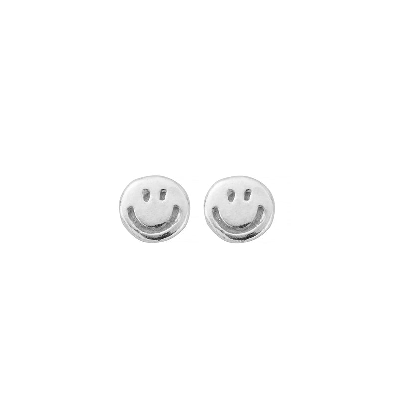 Silver Little Smiley Ear Charm Set