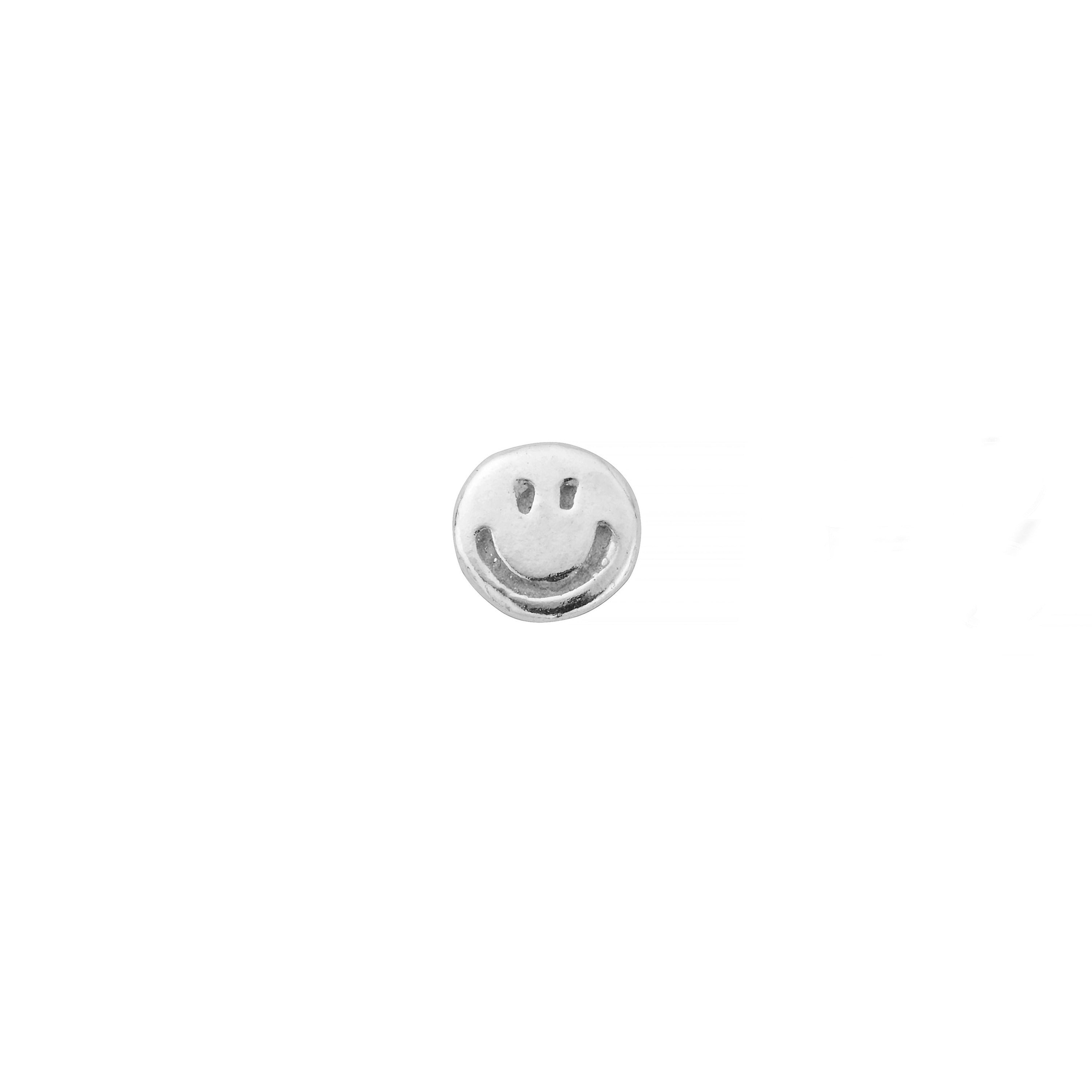 Silver Little Smiley Single Ear Charm