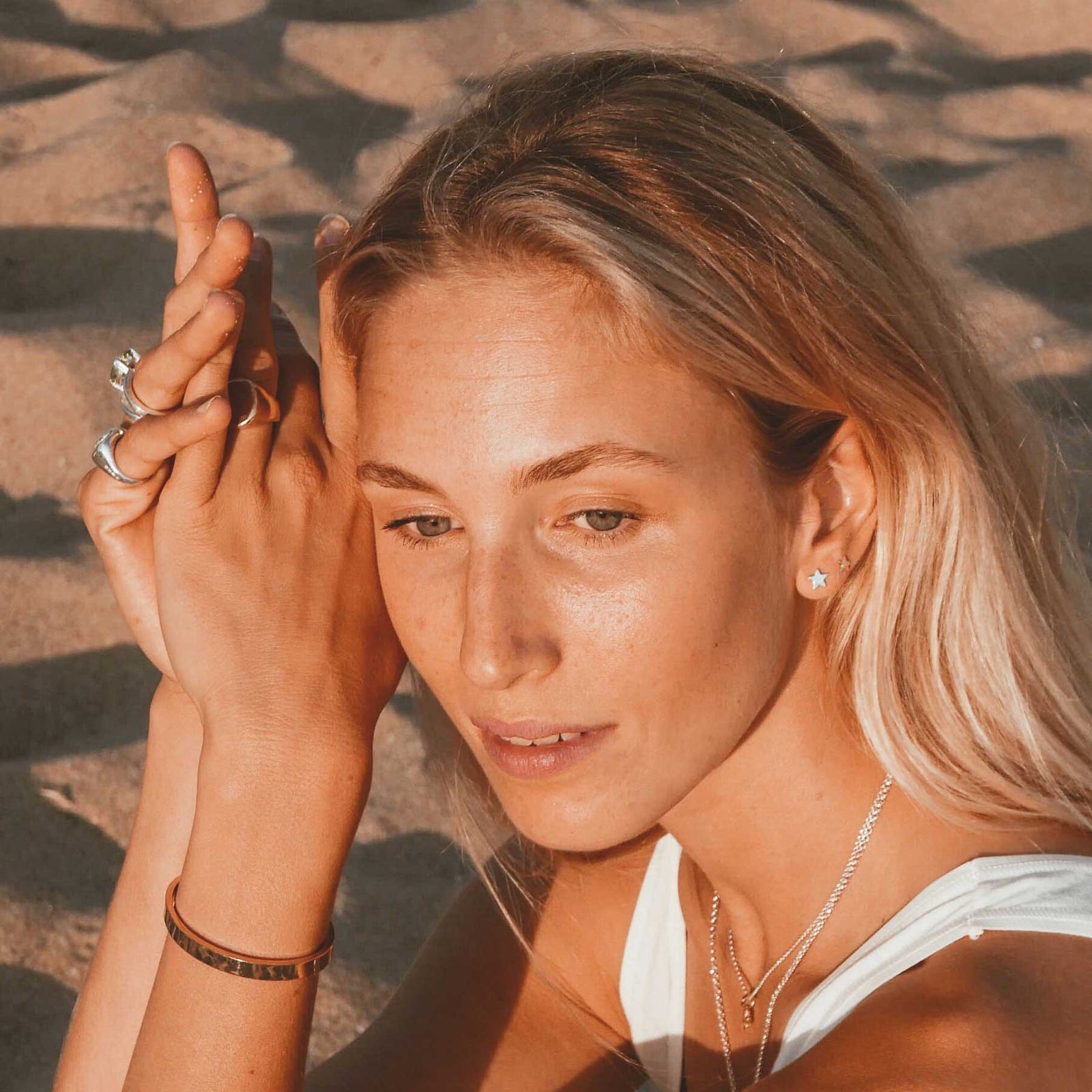 Silver Little Star Ear Charm