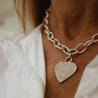 Silver Luxury Keeper's Heart Necklace