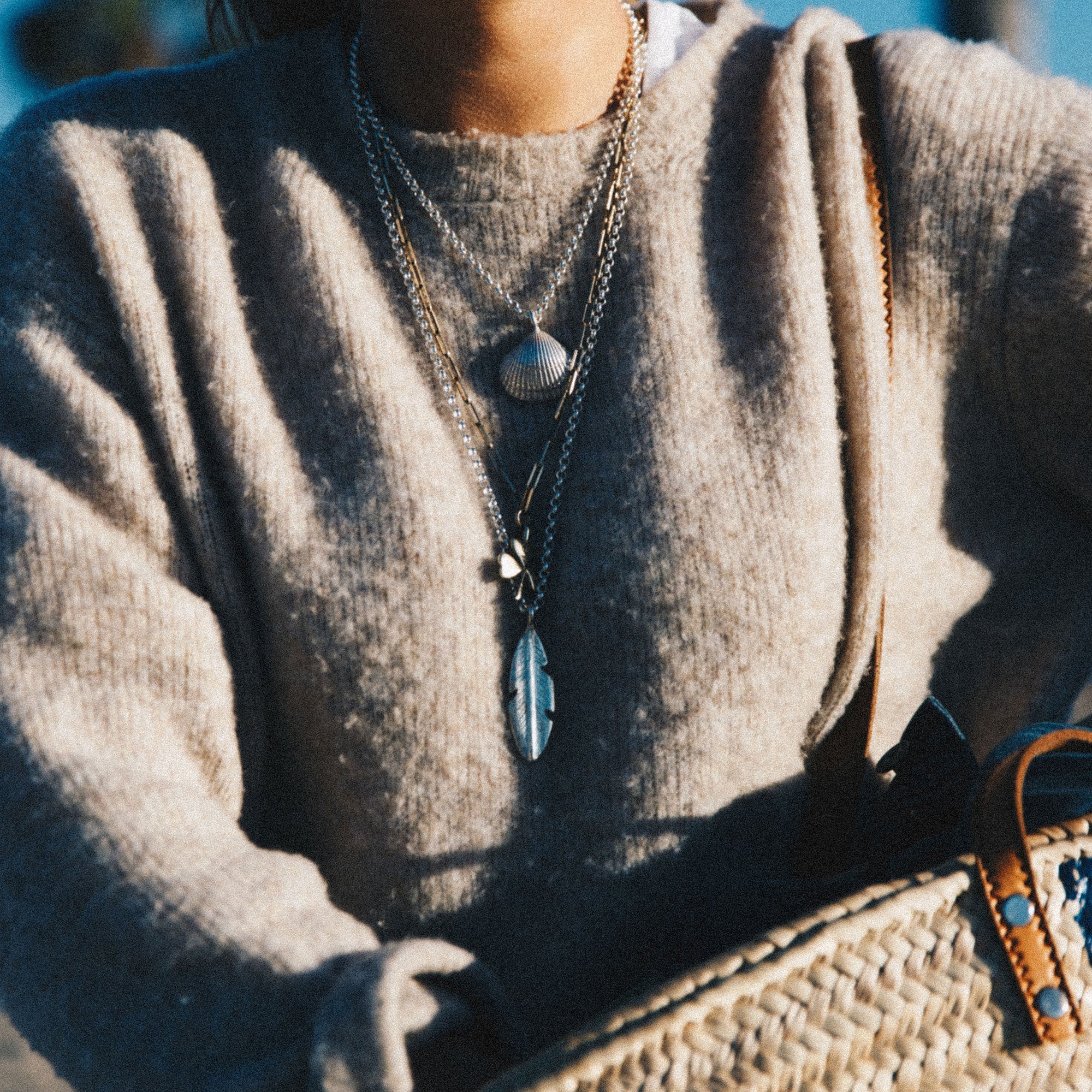 Silver Maxi Feather Necklace