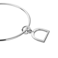 Silver Medium Stirrup Bangle