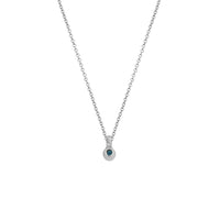 Silver Mini Blue Topaz Necklace