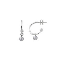 Silver Mini Petrol Pearl Earring Charms