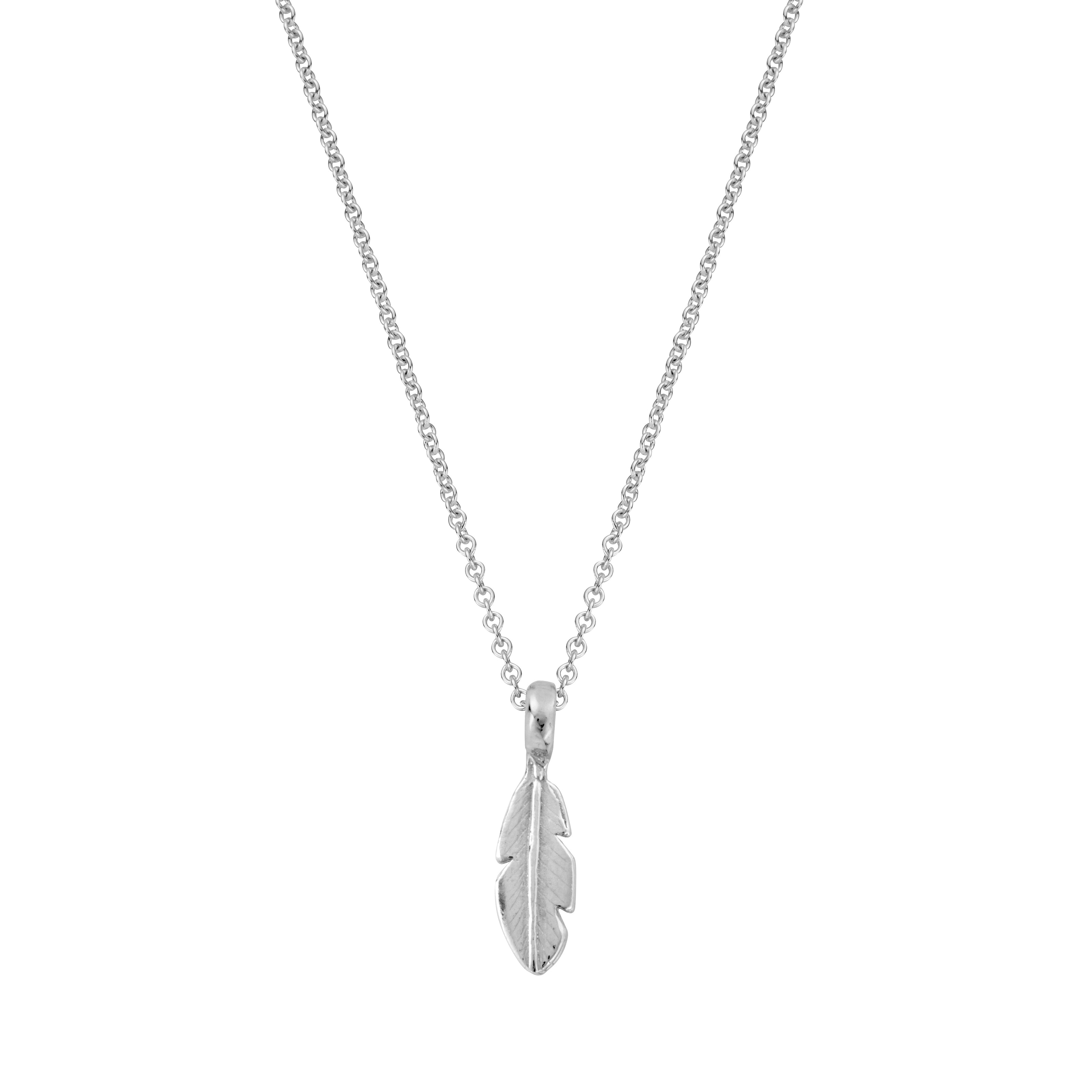 Silver Mini Feather Necklace