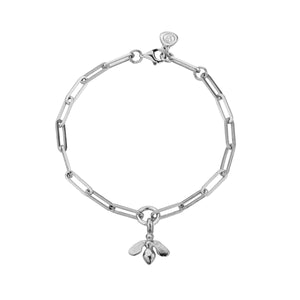 Silver Mini Honey Bee Trace Chain Bracelet