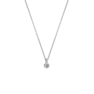 Silver Mini Moonstone Necklace