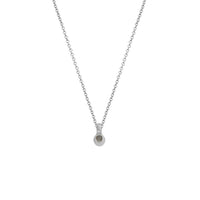 Silver Mini Moonstone Necklace